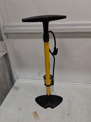 TOPEAK JOEBLOW SPORT III High Pressure Floor BIKING AIR PUMP - 9.8" x 7.3" x 29.1" - Black/Yellow (Model: TC2262B) image 4