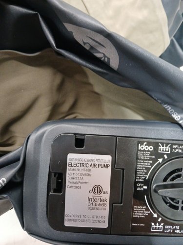 IDOO inflatable AIR MATTRESS 3 minute quick inflation with built in pump - 18" king (80" x 76") - dark grey (Model: i-c-028) image 5