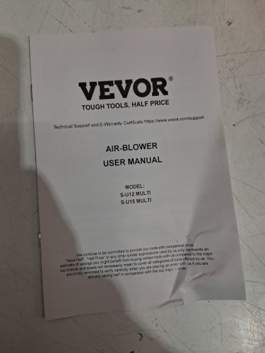 VEVOR air blower for inflatable bounce houses -1100W- 1.5 & 1.7 HP -orange /black (model: S-U12 Multi) image 5