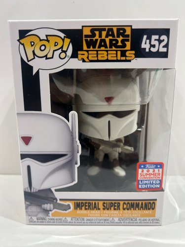 Funko pop! **2021 summer convention** Star Wars rebels - imperial super commando bobble head (#452) image 2