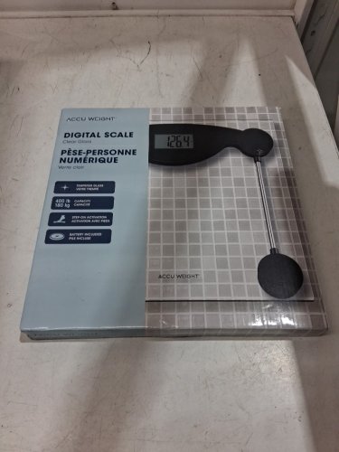 ACCUWEIGHT MECHANICAL BATHROOM SCALE - 286 LBS (130 KG) CAPACITY - BLACK (MODEL: BS200B) image 2