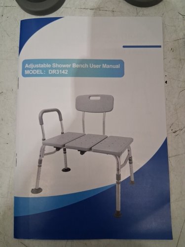 Careboda Tub Transfer Bench and Shower Chair - 400lbs max - grey (model: dr3142) image 5
