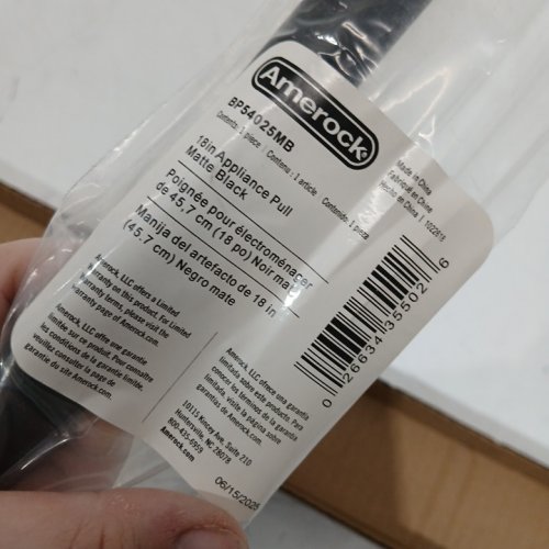 Amerock APPLIANCE PULL BAR - 18" - BLACK - (MODEL: BP54025MB) image 3
