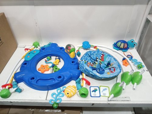 BABY EINSTEIN NEPTUNE'S OCEAN DISCOVERY JUMPER WITH ADJUSTABLE HEIGHT - 15+ MULTI-SENSORY TOYS/ACTIVITIES - 4 LANGUAGES - MULTI-COLOUR (MODEL: 10455) image 3