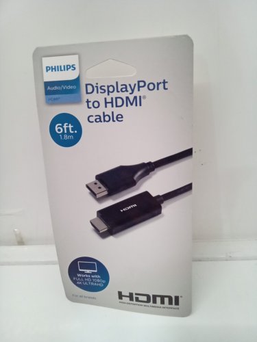 Philips DisplayPort to HDMI Cable - Supports Up to 4K UHD - 6FT - Black (Model: SWV9216G/27) image 2