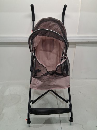 umbrella shaped Pet Gear foldable Pet Stroller with 4 Wheels - pink\black image 5