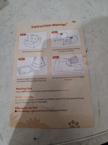 Orthopedic Dog Bed with Supportive Egg Crate Foam and Washable Cover - Grey (Model: PB24002-DG-42) image 5