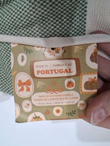 6PK Made in Portugal Kitchen Towels - 20" X 28" - GREEN/BIEGE/BROWN (MODEL: 3400770) image 4