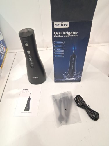 sejoy cordless oral water flosser irrigator - black (model: c11-bla) image 2