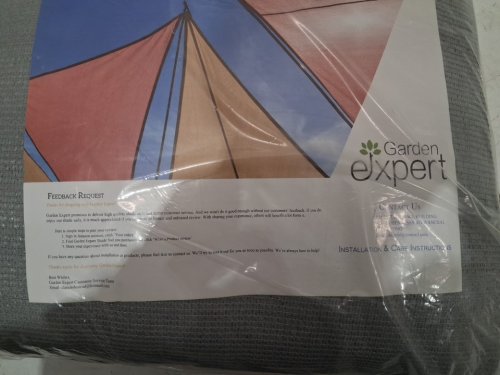 Garden Expert Yardmaker Square Sun Cover Canopy Backyard Shade Cover - 20FT x 20FT - Light Grey image 3