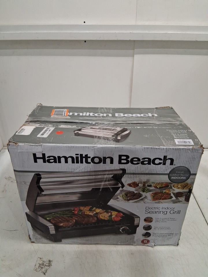 HAMILTON BEACH FLAVOUR SEARING SMOKELESS ELECTRIC GRILL - STAINLESS STEEL (MODEL: 25361C) image 8