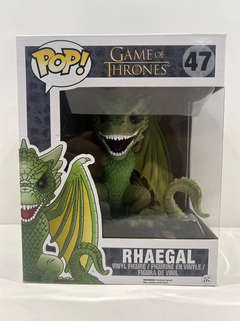 Funko pop! **6 inch super pop** game of thrones - rhaegal vinyl figure (#47) image 3