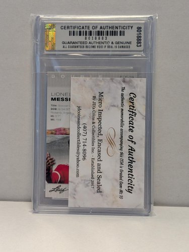 MESSI / RONALDO LEGENDS EDITION FIFA CARD - JDCC GEM MINT 10 - 2024 LEAF EXCLUSIVE #ELE-29 image 3