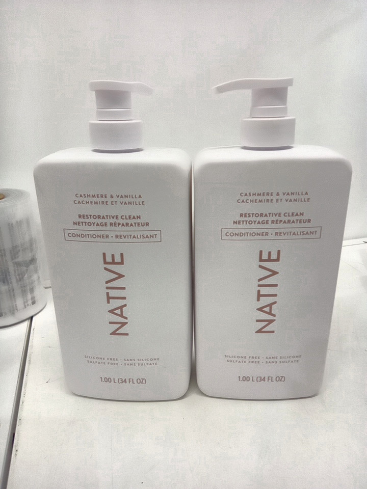 2PK native conditioner - 1l EACH - cashmere and vanilla image 2