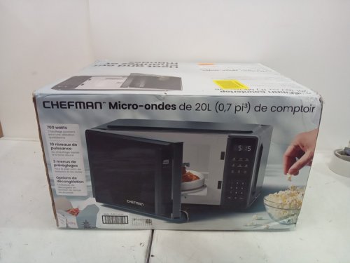 CHEFMAN Countertop Microwave Oven WITH CHILD SAFETY LOCK - 0.7 CU.FT / 20L - Black (Model: RJ55-7-V2-CA) image 2