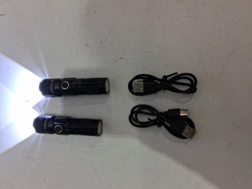 2PK UNROEVS RECHARGEABLE MAGNETIC MINI FLASHLIGHT - BLACK image 3