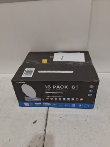 16PK ENSENIOR LED ULTRA-THIN DIMMABLE RECESSED LIGHT with JUNCTION BOXES - 2700K/110W/1050LM - (MODEL: ERL-12X-ETL-5CCT) image 3