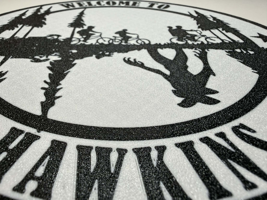 8"x8" 3D Printed - Stranger Things - Welcome to Hawkins - Printed Photo image 2