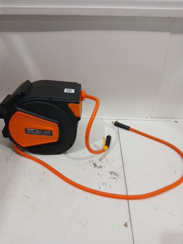 Retractable Air Hose Reel - 3/8 IN x 50FT - Hybrid Air Hose - Max 300PSI - orange/black (model: nwa-d15) image 2