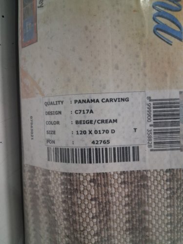 elite carpet panama carving area rug - 4ft x 5.5ft - beige/cream (model: c717a) image 4