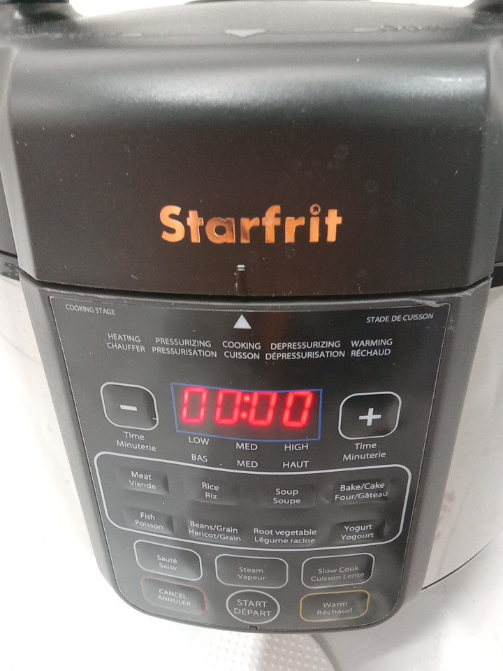 STARFRIT ELECTRIC PRESSURE COOKER - STEAM TRAY, MEASURING CUP & SPATULA- 8L CAPACITY - BLACK (MODEL: 024603) image 20