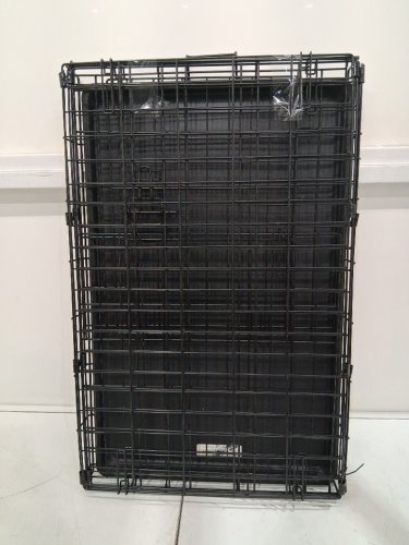 MIDWEST ICRATE DOUBLE DOOR FOLDING METAL DOG CRATE FOR MEDIUM DOGS - 29" x 18" - BLACK image 2