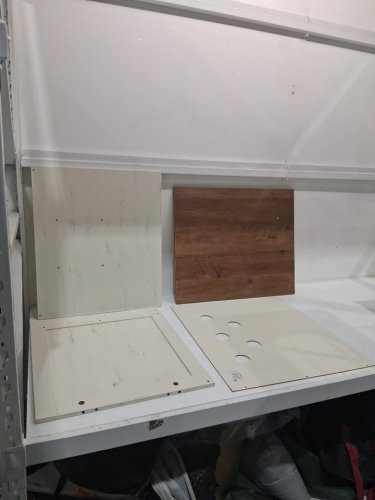 hzuaneri hidden cat litter box enclosure - 60" x 50" - rustic white and brown (model: cb84514x image 3