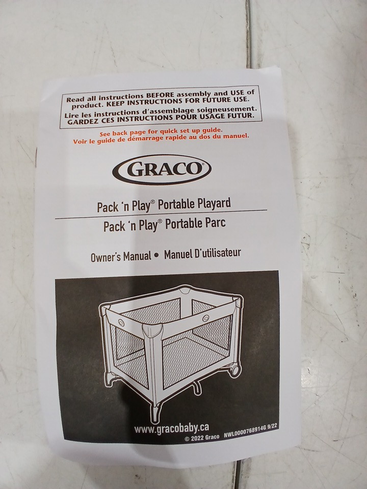 GRACO PACK N' PLAY portable foldable PLAYARD - Oakley Black/White (model: 2084226) image 9