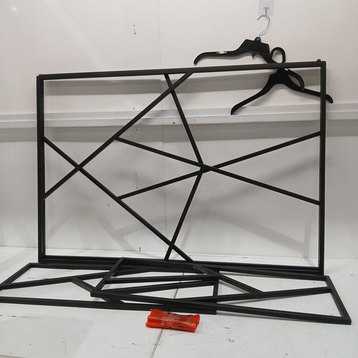 STEEL FRAMED COFFEE TABLE - 45" X 16" - BLACK image 2