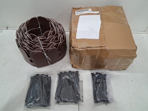 maebeacae Landscape Edging garden border with 75 Spikes - 5.5" x 49FT - coffee/brown (model: HG0924) image 2