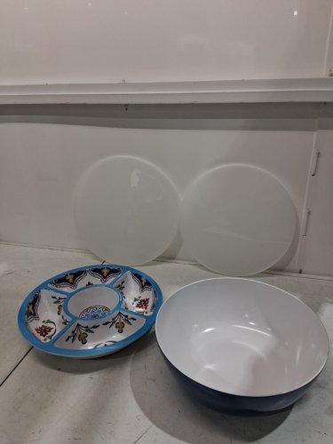 4PC PANDEX MELAMINE SERVING SET, BLUE PATTERN (MODEL:1901790) image 3