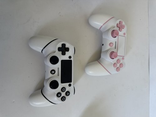2PK AceGamer for PS4 Controller, Wireless Controller for PS4/Pro/Slim/PC, with Non-Slip Grip of Both Sides - WHITE/BLACK/PINK (MODEL: QZT-P4-02) image 3