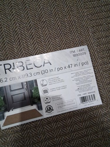 TRIBECA INDOOR/OUTDOOR MAT - 30" X 47" - NATURAL (MODEL: 1890009) image 3
