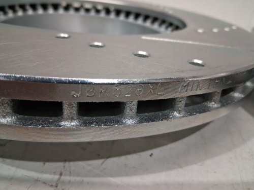 2PC power stop  Cross Drilled and Slotted Performance Brake Rotor - for select makes and models - (model: JBR528XR / JBR528XL) image 3