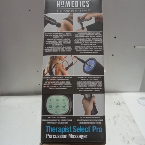 Homedics THERAPIST Select PRO PERCUSSION MASSAGER for deep tissue/ targeted pain relief with 4 attachments - black (model: HHP-800J) image 5
