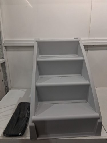 Petsafe CozyUp 4-Step Folding Pet Stairs, Supports Up To 200lbs - 18" x 28" x 25" - Grey (MODEL: ZTV00-17047) image 2
