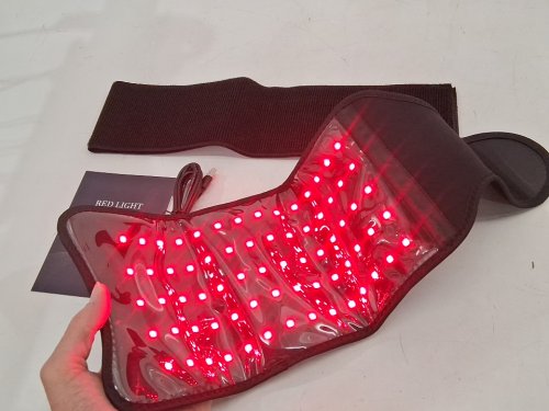 multiuse infrared red LIGHT THERAPY WRAP/belt with vibration and pulse massage options  - osfm - black image 4