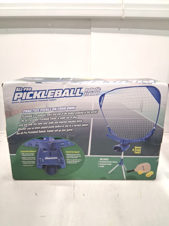 all-pro battery operated robotic pickleball trainer - blue image 3