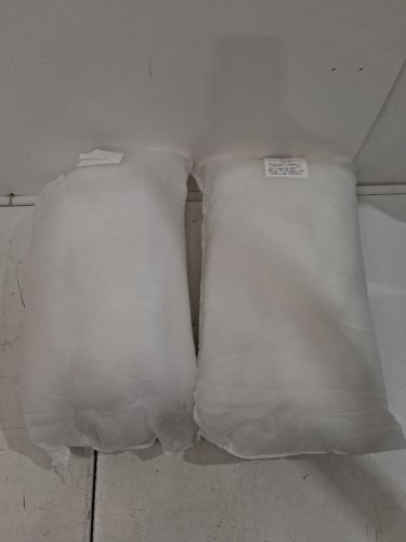 2PK RECTANGULAR THROW PILLOW INSERTS - 18"X9" - WHITE image 2