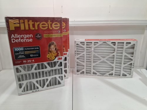 4pk 3m filtrete allergen reduction air filter - mpr 1000 - merv 11 - 16" x 25" x 4" each (model: dp01dc-4-c) image 2