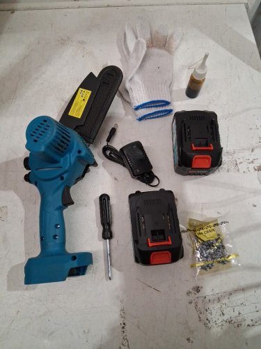 seesii handheld mini chainsaw - 6" - 900w - deep blue (model:m6 pro) image 3