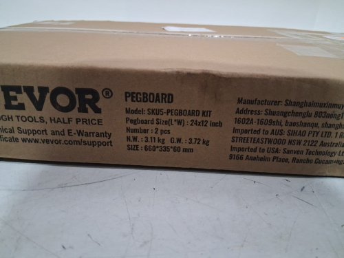 2PK Vevor Heavy Duty Metal Pegboard Kit - 24" L x 12" W - Black (Model: SKU1-PEGBOARD KIT) image 3