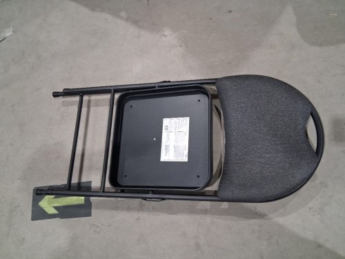 star elite fabric padded metal folding chairs - 300LBS CAP - 19.5" x 18.5" x 39" - grey (model: 1731062) image 4