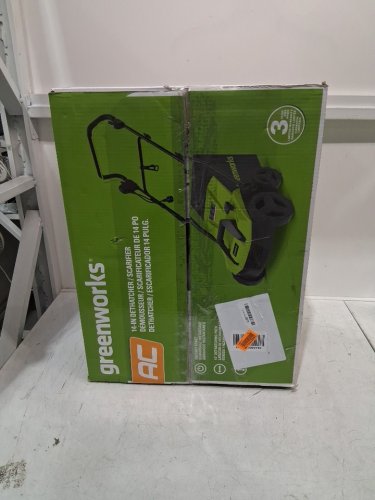 Greenworks Corded Electric Dethatcher & Scarifier with 2-in-1 Lawn Tool with Stainless Steel Tines, 3-Position Depth Adjustment, Quick-Swap Attachments, 7" Wheels and Foldable Handles - 13 A 14" - Green / Black (model:dt13b00) image 2