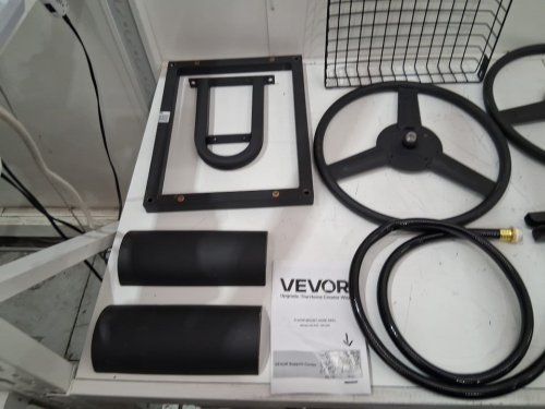 freestanding garden hose reel with detachable holder - fits up to 200ft hose length - black (model: hr-035) image 4