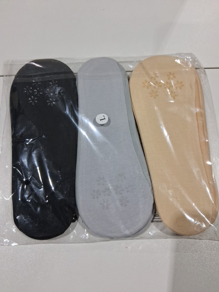 9PR WOMEN'S VIHIR NO-SHOW ANTI-SLIP LINER SOCKS - LARGE - BLACK, GREY, NUDE image 4