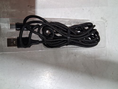 BORNE BRAIDED USB-C TO USB-C CABLE - 10FT, 100W - BLACK (MODEL: CBLCC10-BK) image 3