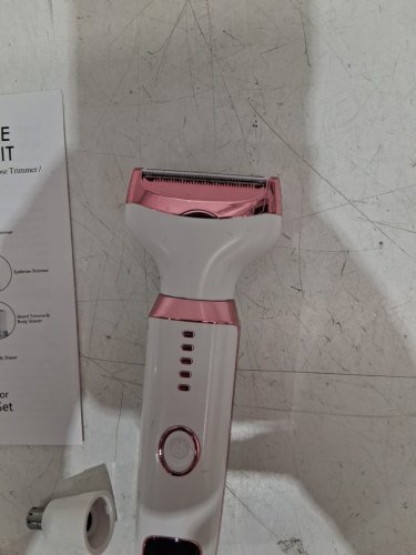 4-in-1 Cordless Rechargeable Razor Shaver For Eyebrow Nose Hair Lips And Bikini Trimmer - White/Pink (Model: RF-3028A) image 4