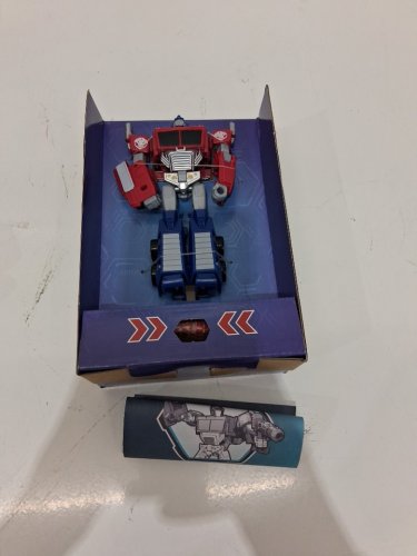 hasbro transformers earthspark optimus prime action figure - red/blue image 3