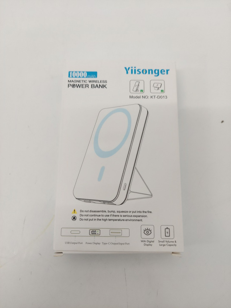 Yiisonger for MagSafe Magnetic Wireless Power Bank 10000 mAh - Black (Model: KT-D013) image 2